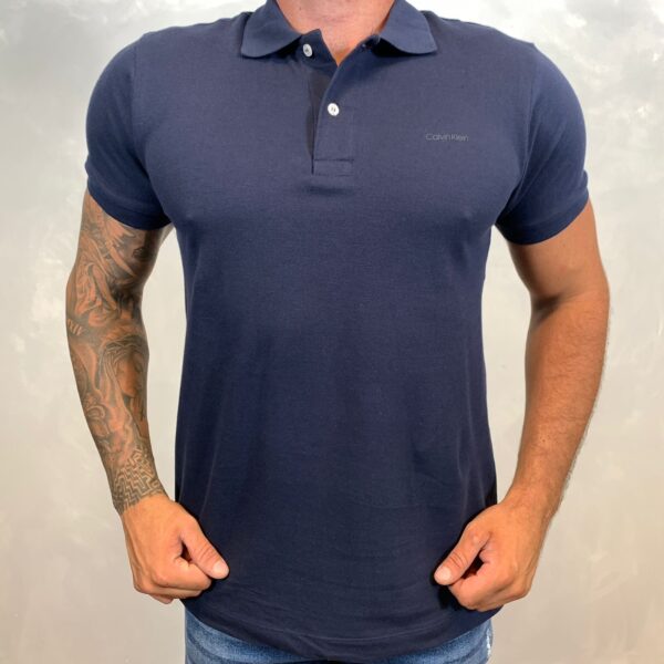 Camisa Polo Calvin Klein Azul